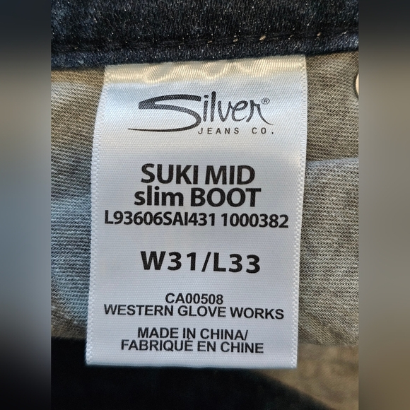Silver Women's Jeans Suki Mid Slim Boot, Waist 31. Length Has Been Altered to 30 - Picture 9 of 10